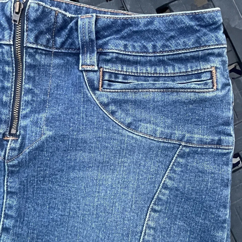 Vintage Y2K American Eagle Micro‎ Mini Denim Skirt NO HOLES Size 10